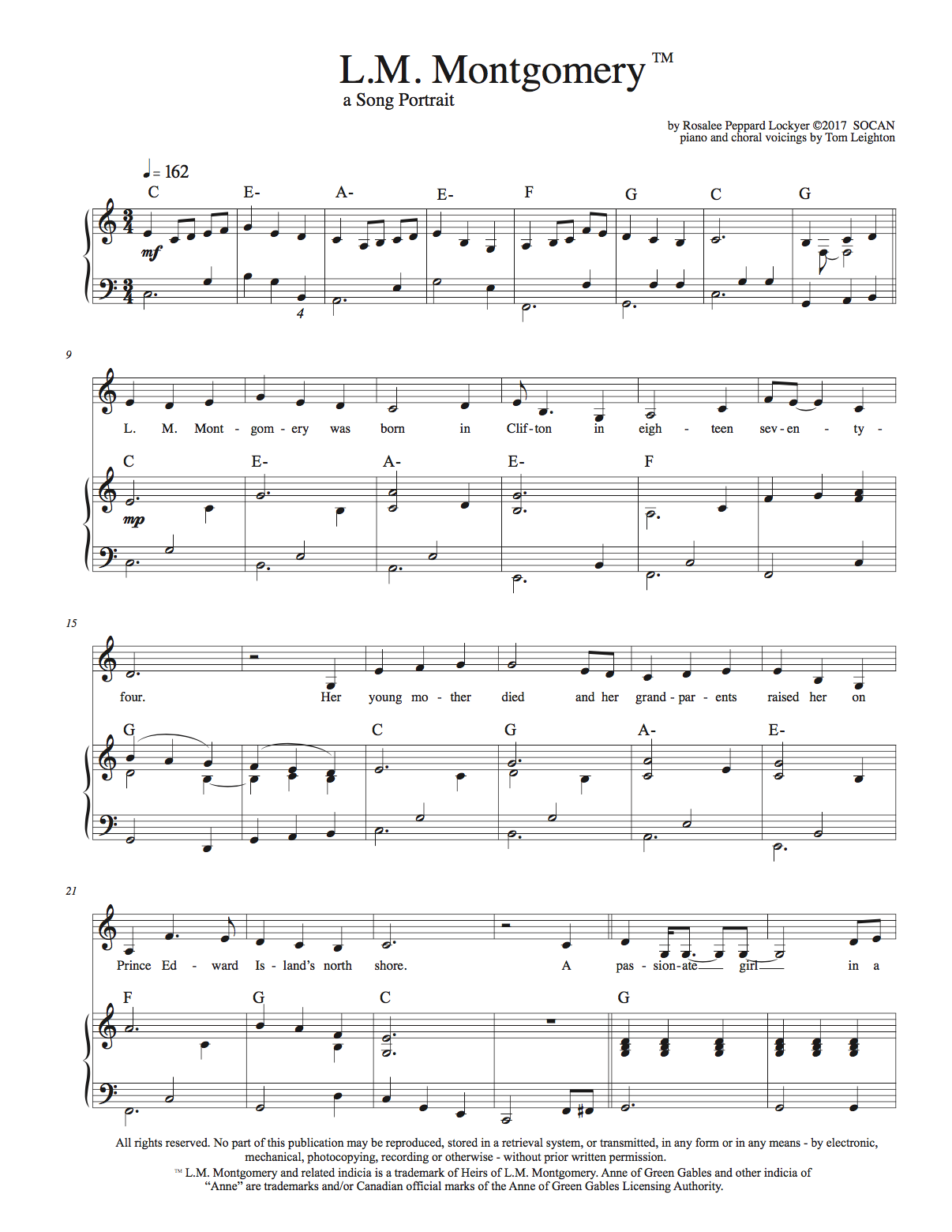 L.M. Montgomery: A Song Portrait