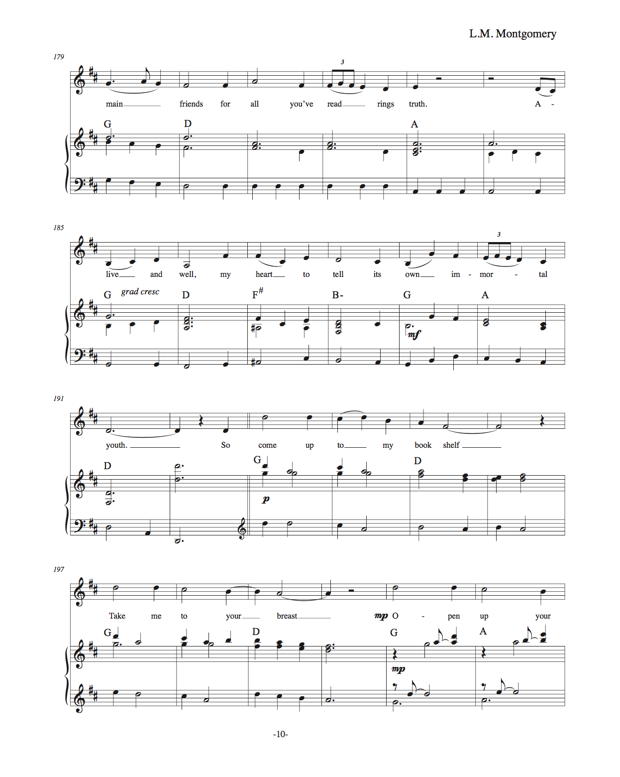 L.M. Montgomery: A Song Portrait