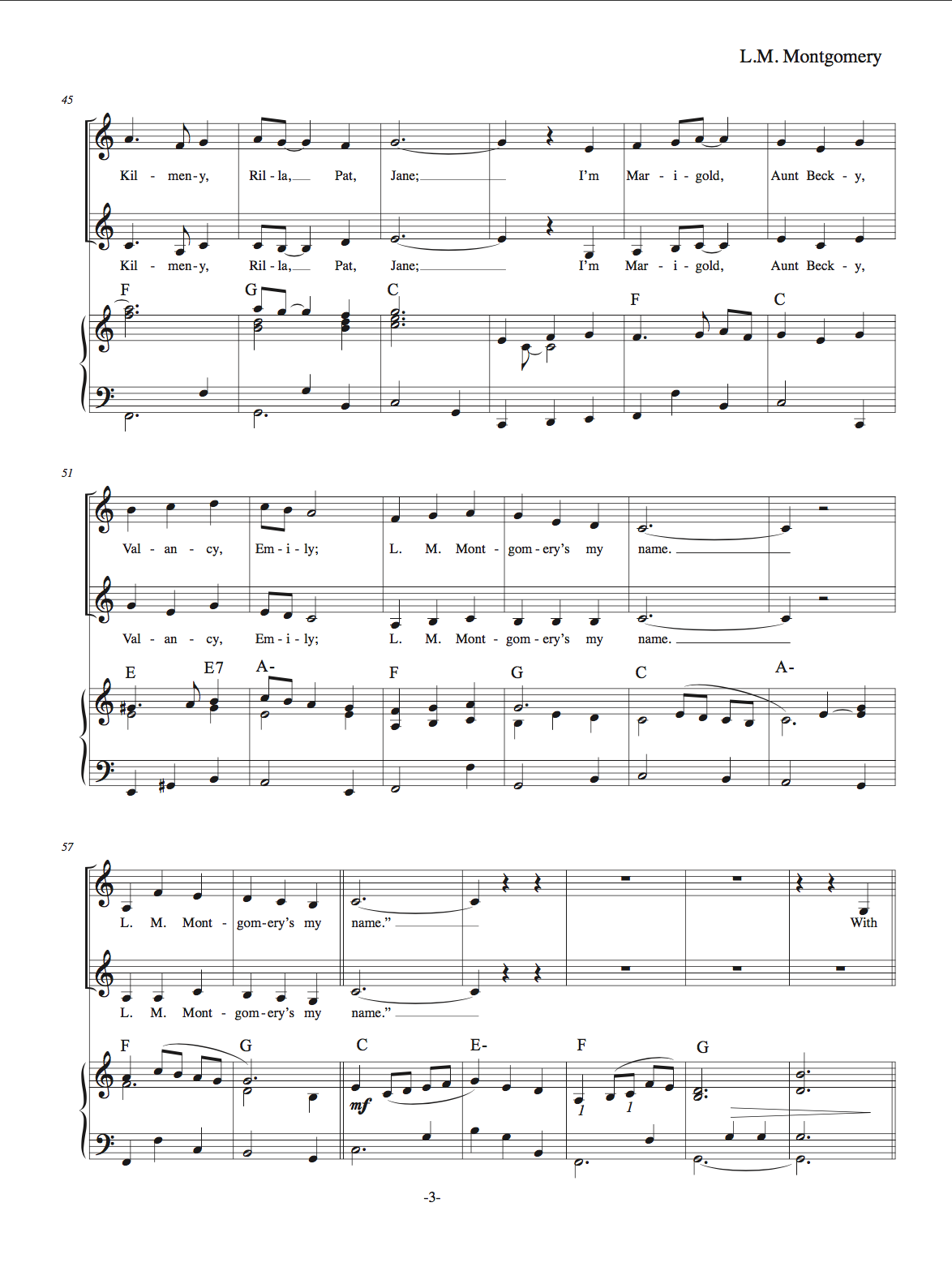 L.M. Montgomery: A Song Portrait