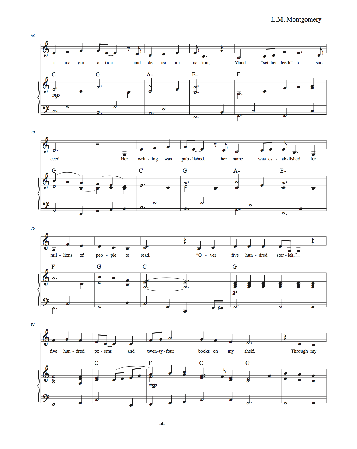L.M. Montgomery: A Song Portrait