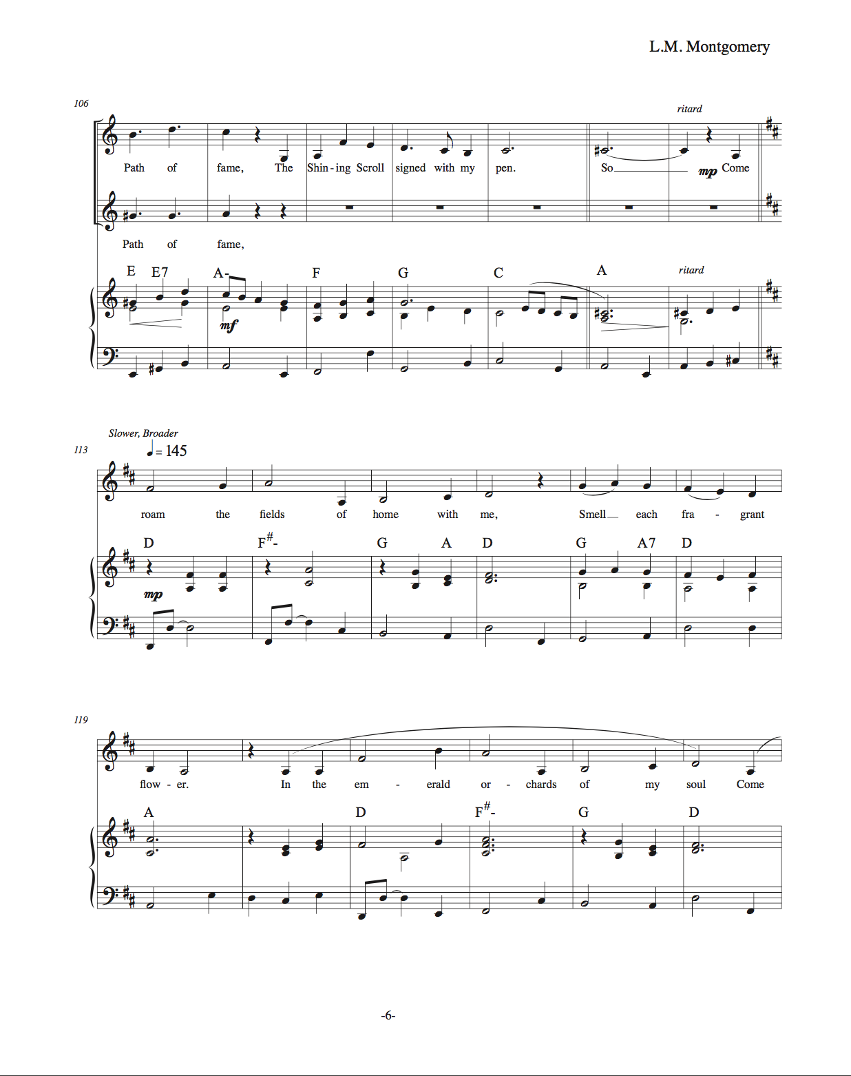L.M. Montgomery: A Song Portrait