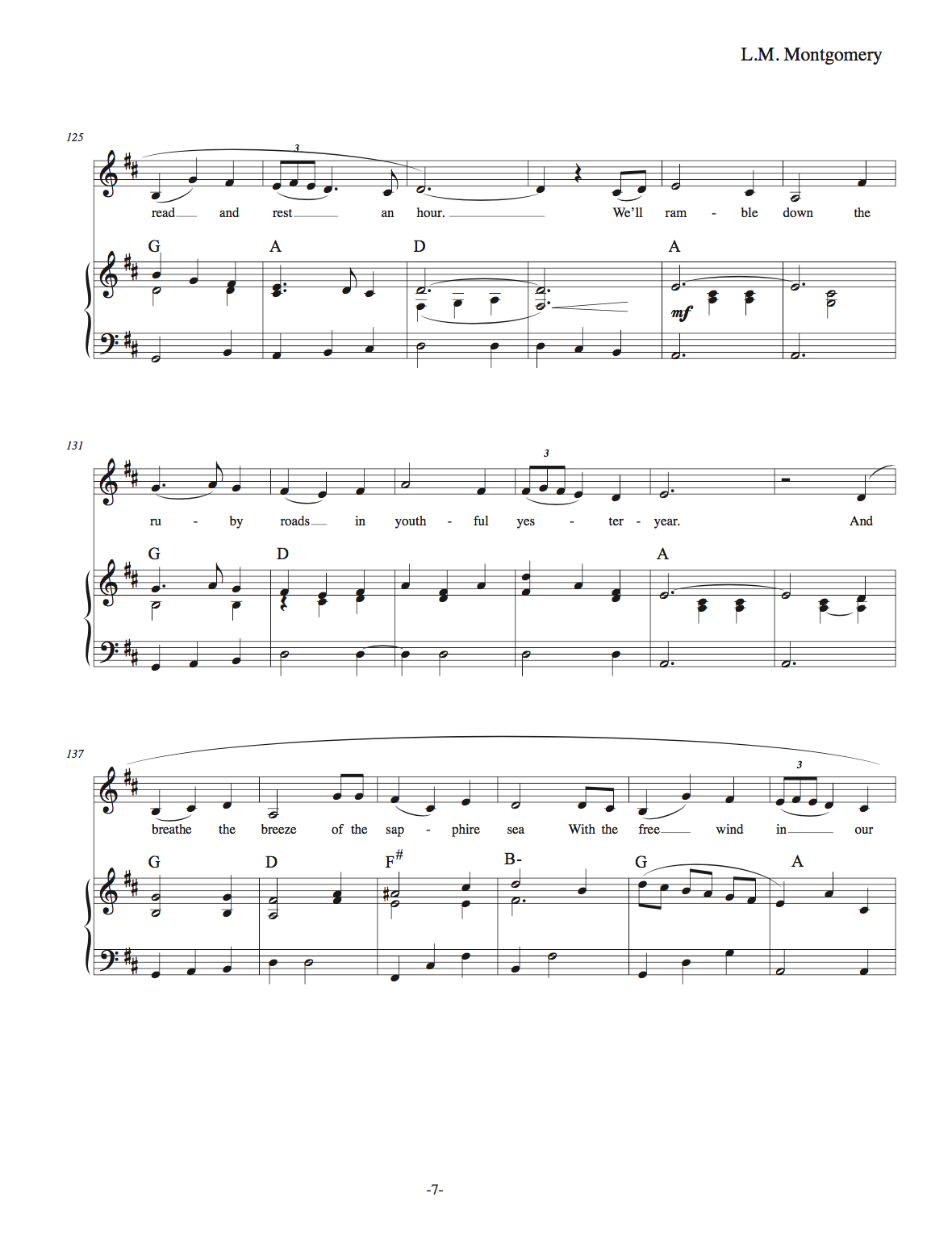 L.M. Montgomery: A Song Portrait